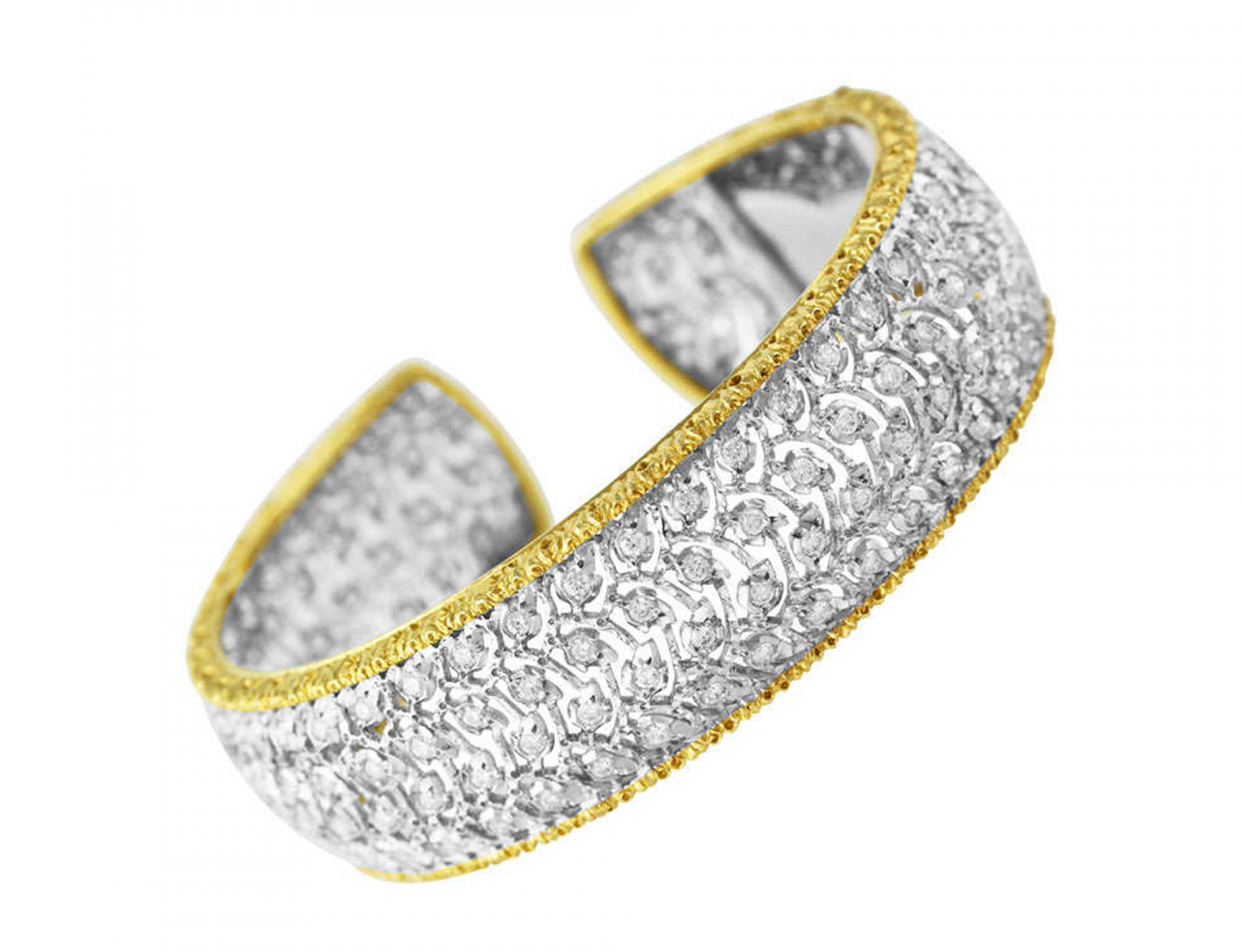 Buccellati Diamond and Gold Cuff Bracelet. Courtesy J.S. Fearnley.