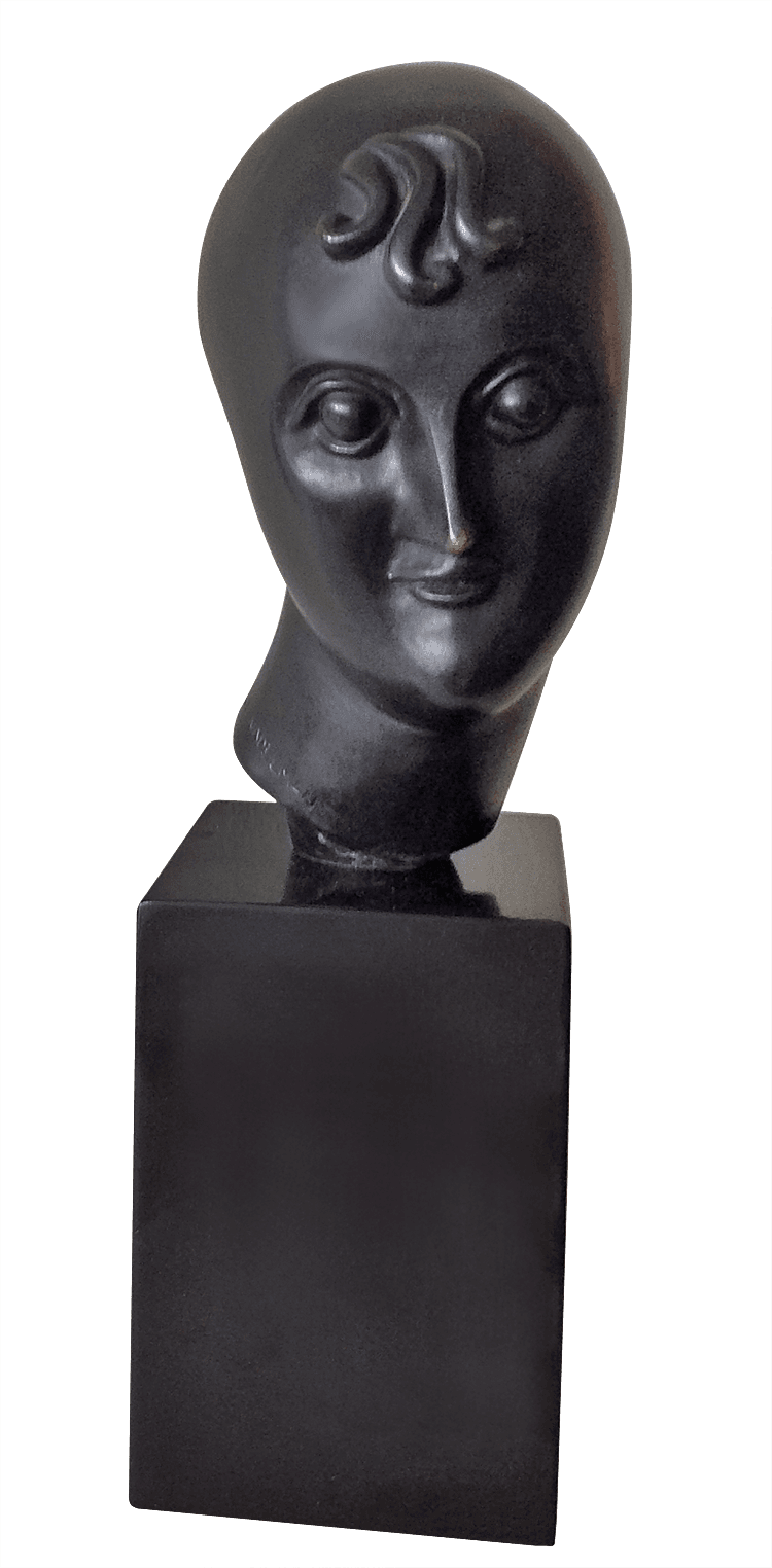 Fig. 7: Elie Nadelman (1882–1946) Head of a Woman, possibly 1916–1918 Bronze, H. 6¼ inches (with base. 10½ inches) Collection of Vera and Pepi Jelinek