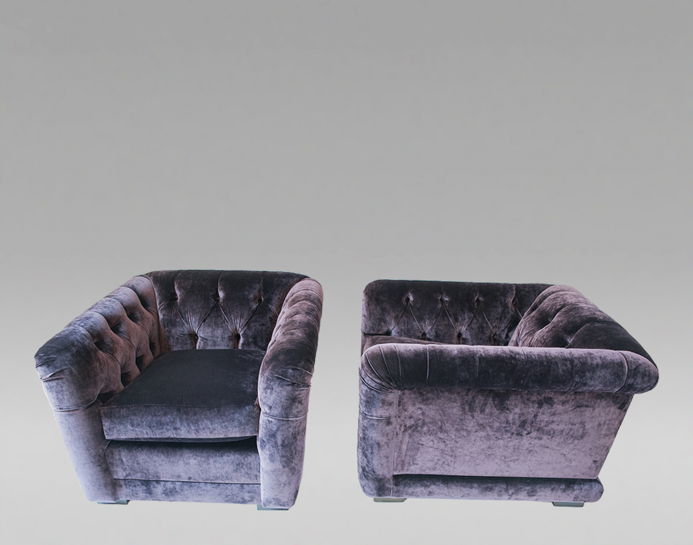 Pair of Tufted Club Chairs by James Mont, New York City, c. 1948. Courtesy of Todd Merrill Studio.