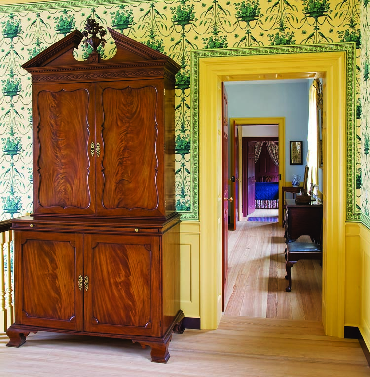 This Philadelphia mahogany linen press, circa 1780, would have held some of the most expensive items in a household. Ann Cocke recorded the family’s extensive linen in an 1809 list she made as the family moved from Mount Pleasant to their new quarters in Fluvanna County.