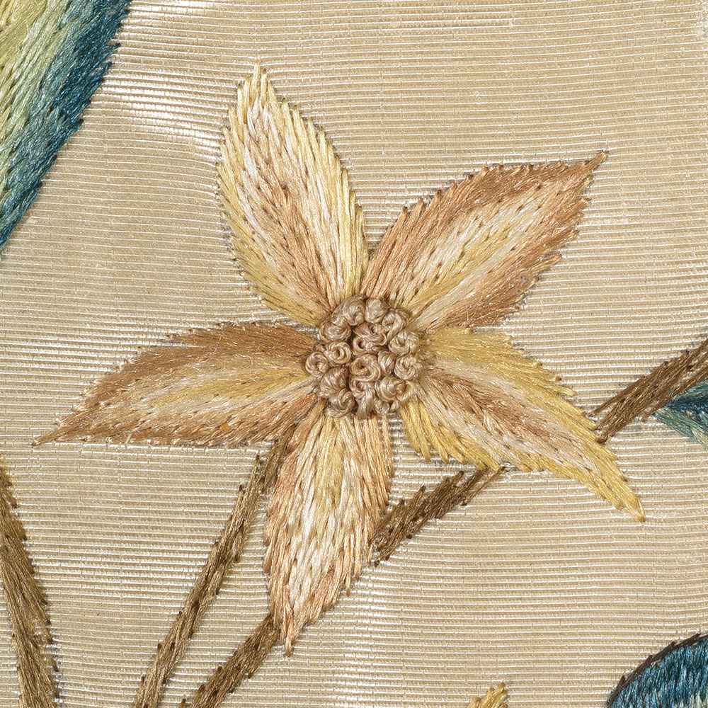 Fig. 4: Needlework picture, detail, Sarah Wistar, 1752. Philadelphia. Museum purchase (1964.0120.002 A). Courtesy Winterthur Museum.