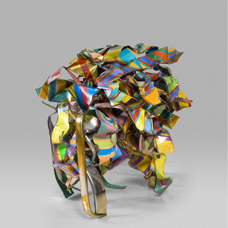 John Chamberlain “Carmel Bandage,” 2002. Image courtesy of Hollis Taggart Galleries.