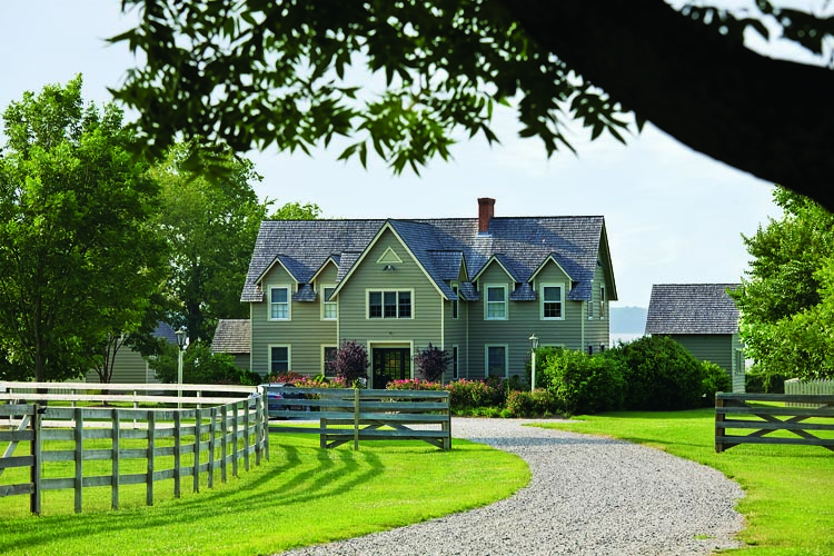 In order to restore the landscape, the Schorches relocated the early twentieth- century guest cottage from the front yard of the mansion house slightly to the west overlooking the James River. Once removed, archaeological investigation revealed a kitchen dating to John H. Cocke's period and an earlier storehouse below. A footprint for slave quarters was uncovered next to where the guest house was moved.