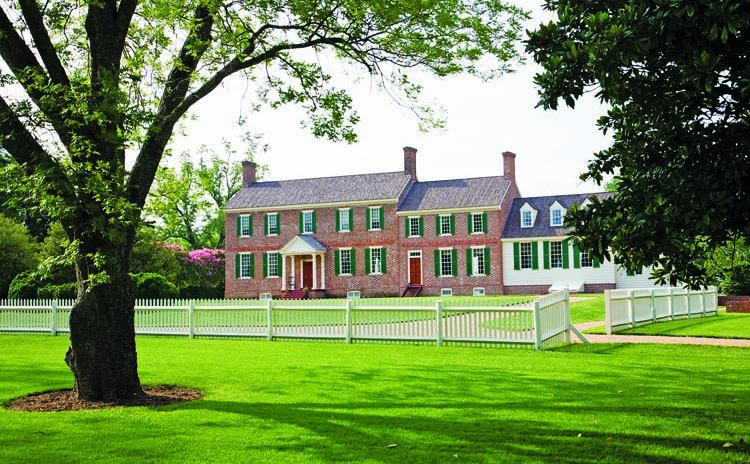 John Hartwell Cocke II (1780–1866) paid careful attention to the views his visitor would see on approaching the mansion. Wheel ruts and pea gravel found during archaeological investigations established where paths lead and defined the outline of a D-shaped drive leading to the front door. The existence of a surrounding fence was discovered during extensive archaeology work.