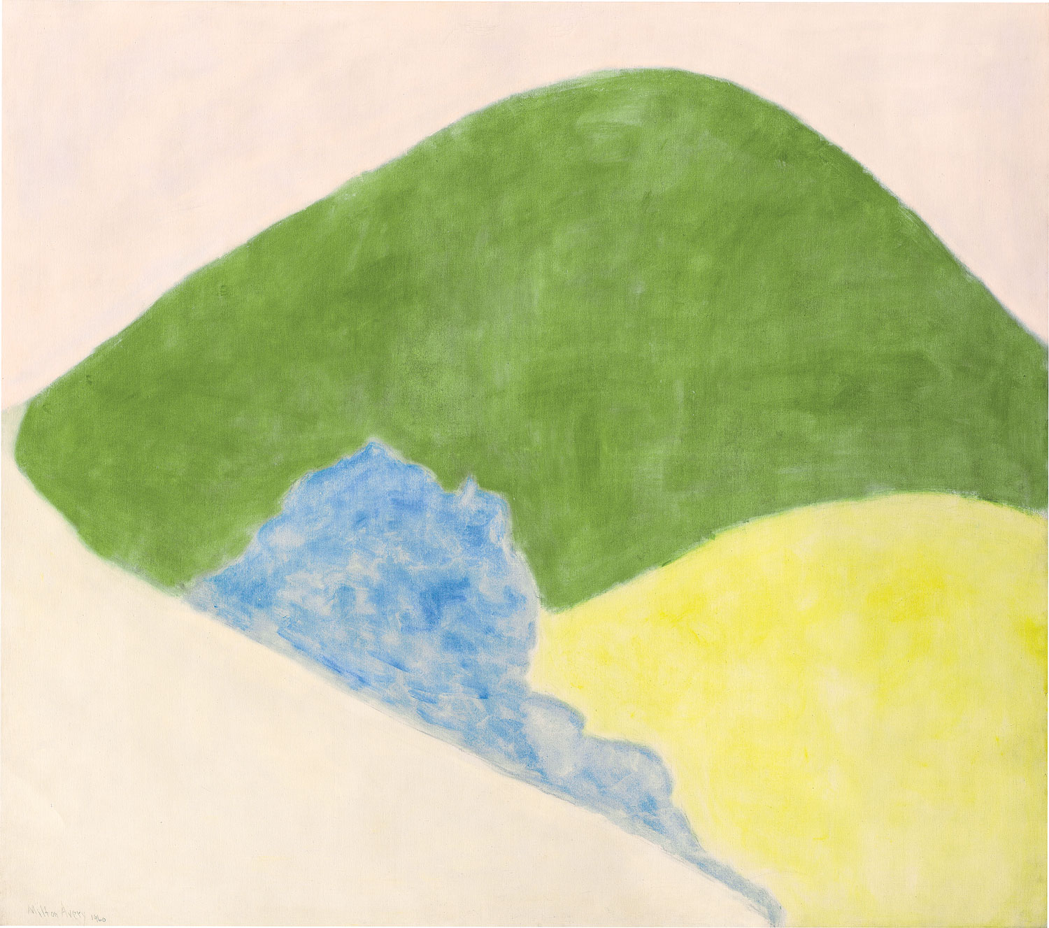 Fig. 14: Milton Avery (1885–1965), Mountain and Meadow, 1960. Oil on canvas, 60 × 68 inches. National Gallery of Art, Gift of Sally Michel Avery, in Honor of the 50th Anniversary of the National Gallery of Art. © 2016 The Milton Avery Trust / Artists Rights Society (ARS), New York.