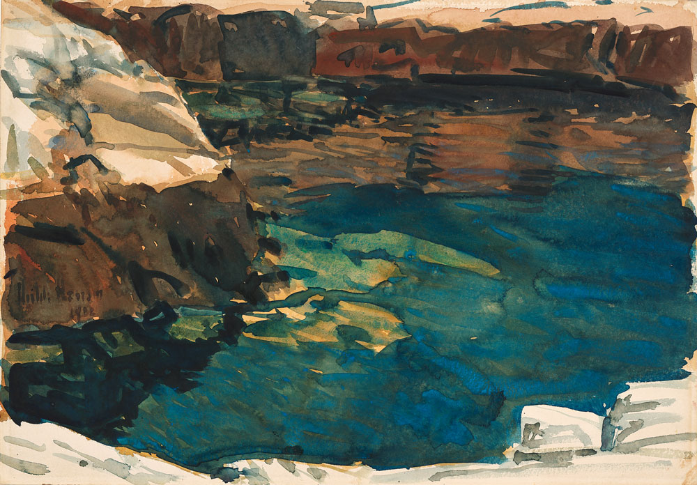 Childe Hassam (1859–1935) The Cove, 1912 Watercolor on paper, 14 x 20 inches Courtesy of Wichita Art Museum, Wichita, Kansas; John W. and Mildred L. Graves Collection (1986.15)