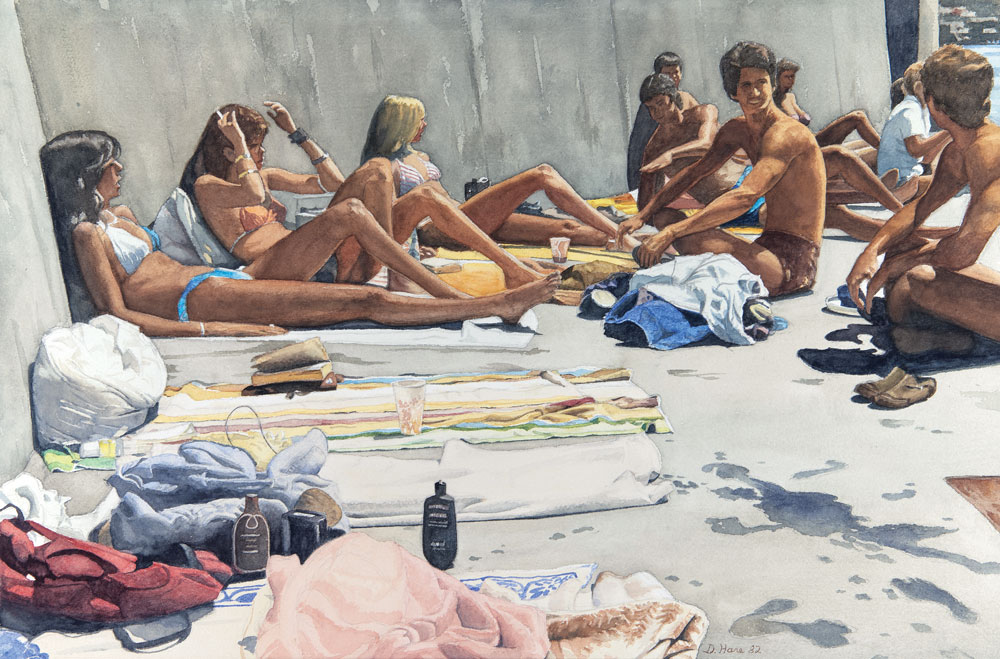 Dennis Hare (born 1946) The Cove, 1982 Watercolor on paper, 20 x 30 inches Mark and Jan Hilbert Collection