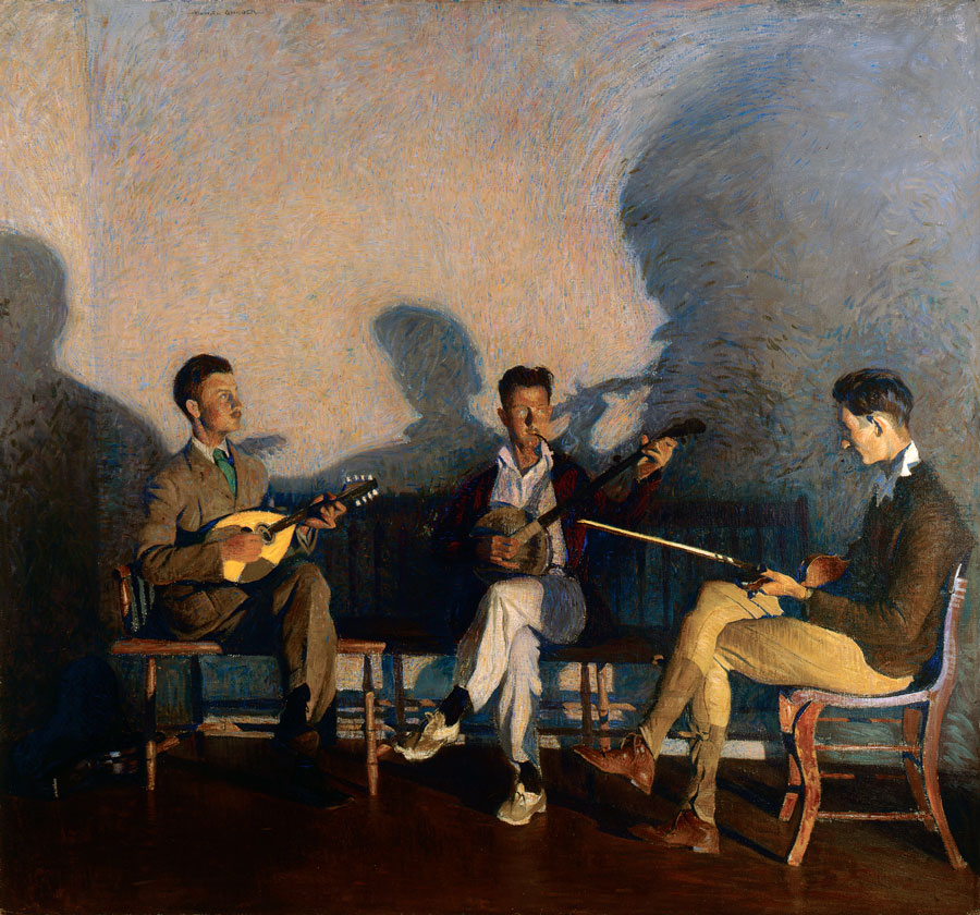 Daniel Garber, The Boys, August 1915. Oil on canvas, 52 x 56-1/4 inches. Collection of the Everson Museum of Art; gift of the Artist’s Family.