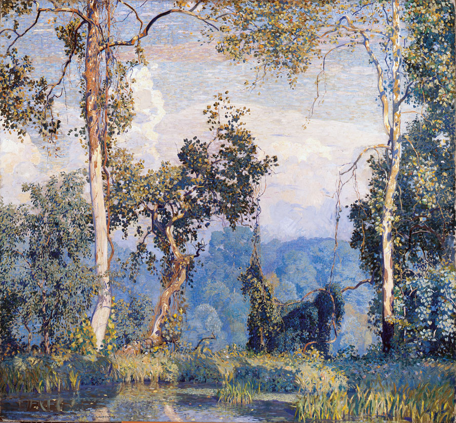 Daniel Garber, Hawk’s Nest, (ca. summer) 1917. Oil on canvas, 52 x 56 inches. Cincinnati Art Museum, Cincinnati, Ohio. Mary Dexter Fund, 1920.374.