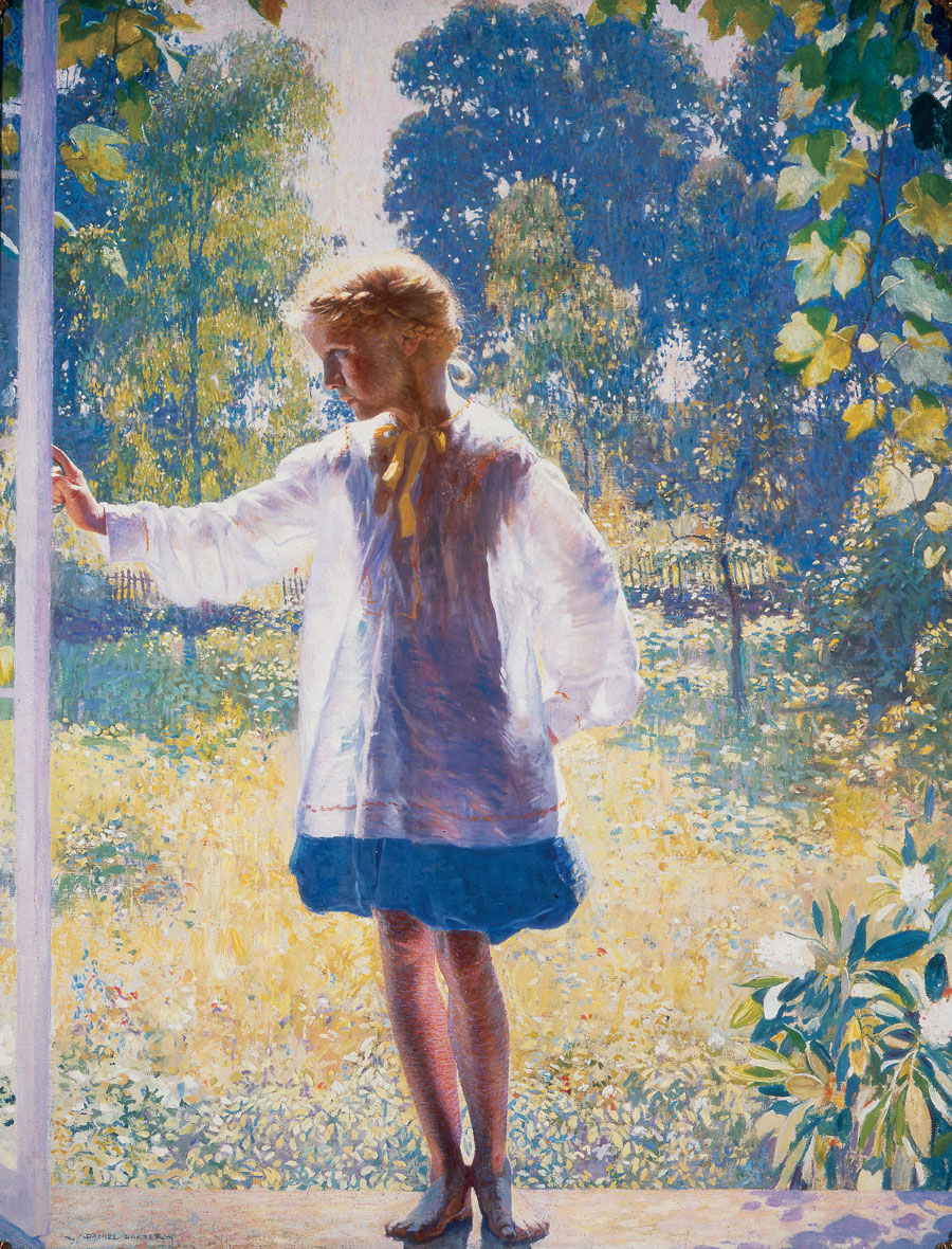 Daniel Garber, Tanis, June–July–August 1915. Oil on canvas, 60 x 46Z\v inches. From the Warner Collection of the Westervelt Warner Company, displayed in the Westervelt Warner Museum of American Art, Tuscaloosa, Alabama.