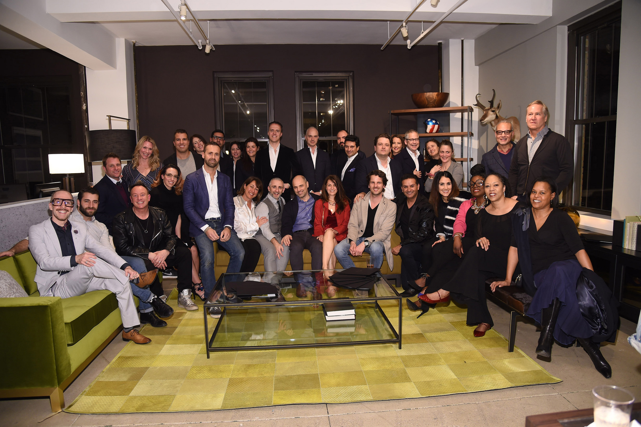 The designers for this year’s edition of Design on a Dime at a Kick Off party. Gary Gershoff for Getty Images.