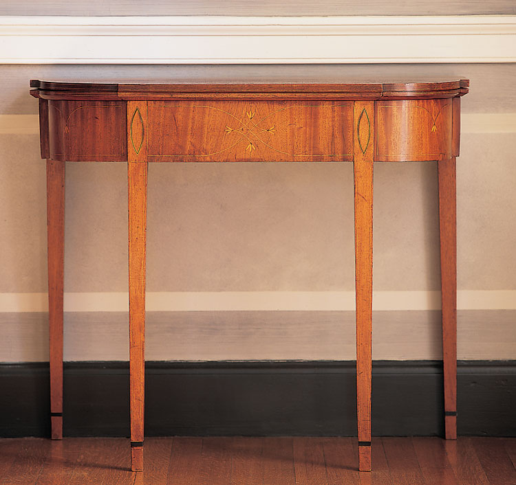 A Federal Massachusetts card table.