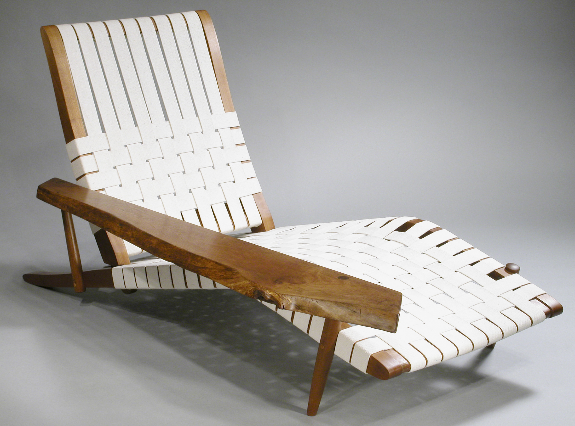 Long chair by George Nakashima. Courtesy of Moderne Gallery.