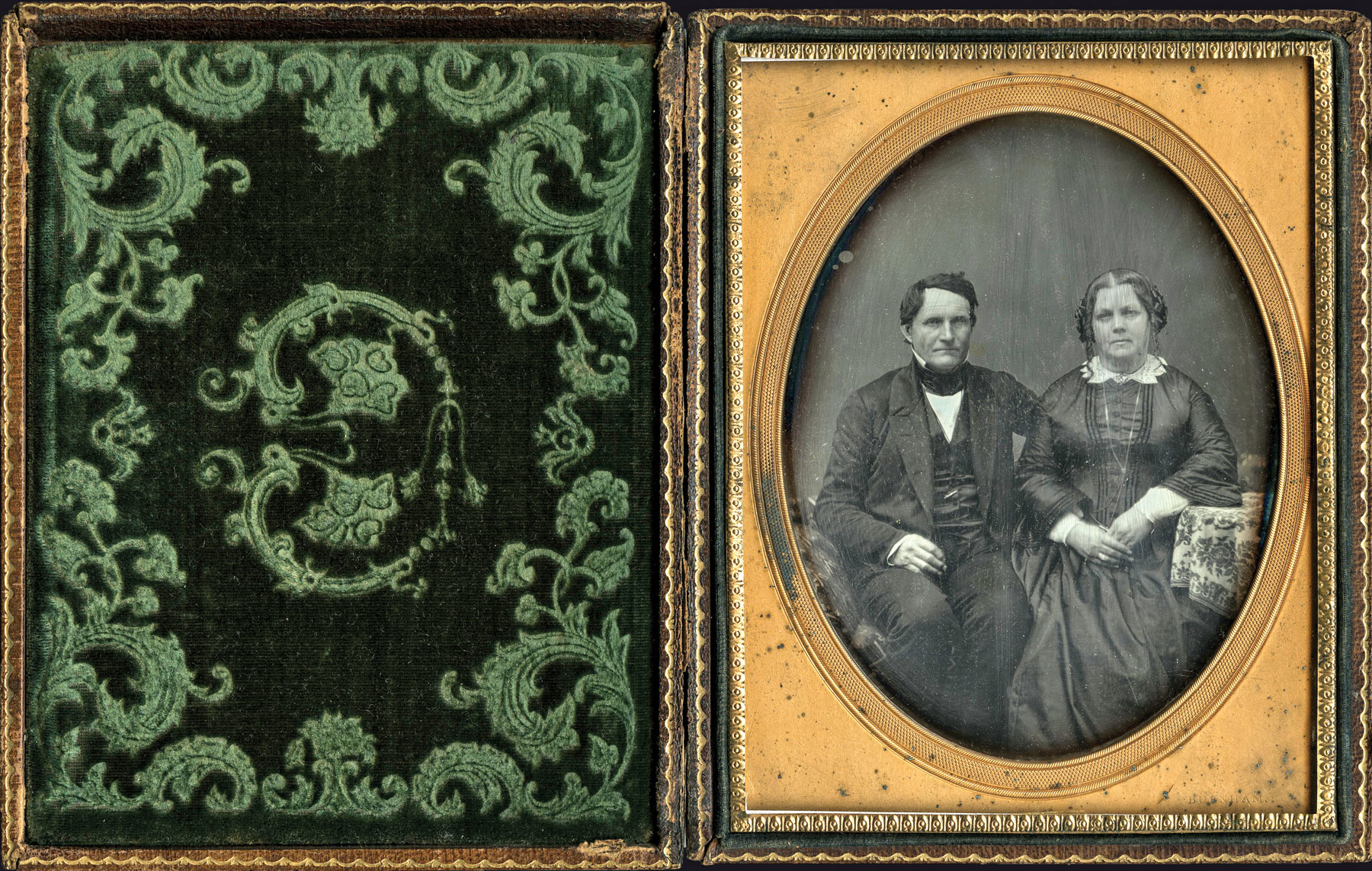 Jeremiah Pearson Hardy (1800–1887), Timothy and Lucy Crosby, Bangor, Me., ca. 1850. Half-plate daguerreotype. Courtesy of Maine Historical Society, Vickery-Shettleworth Collection of Early Maine Photography (2008.282.004).