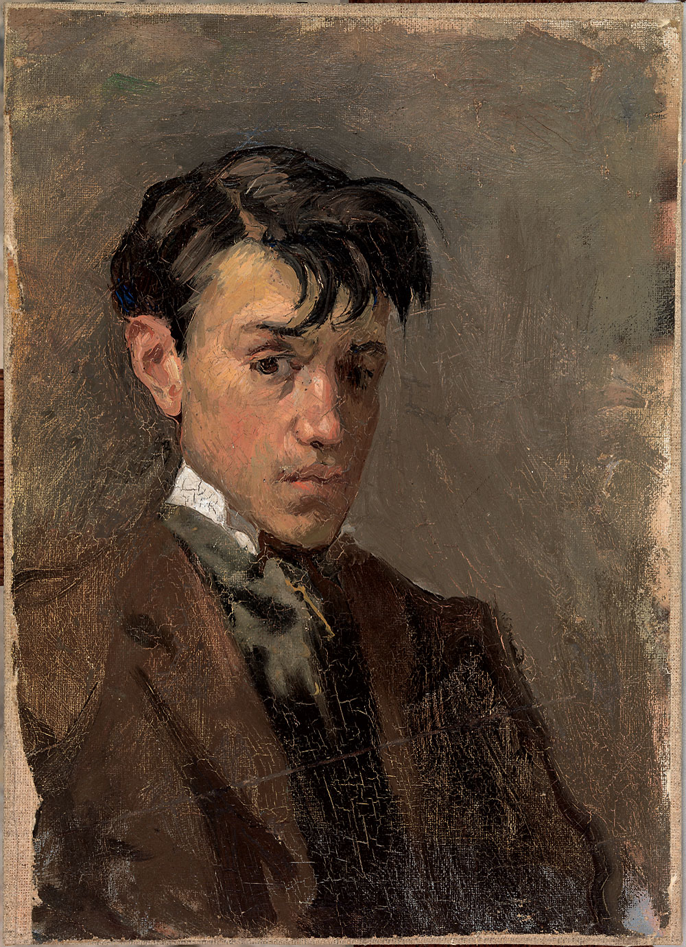 Fig. 2: Pablo Picasso (1881–1973), Self-Portrait, 1896. Oil on canvas, 13 x 9½ inches. Museu Picasso, Barcelona. © Museu Picasso, Barcelona / Ramon Muro, © 2010 Estate of Pablo Picasso / Artist Rights Society (ARS), New York