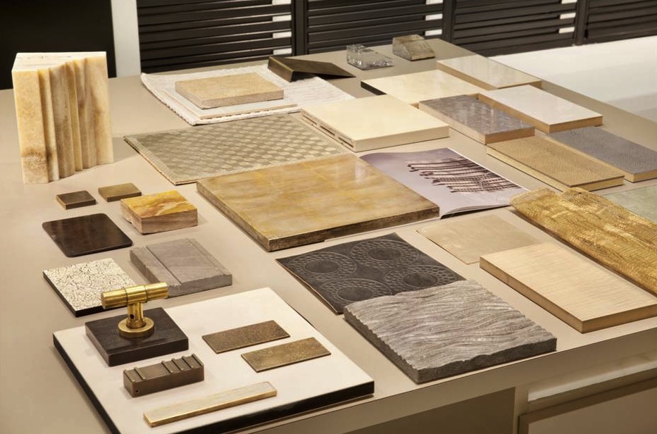 This image depicts a light palette used to inspire the feeling of a home.