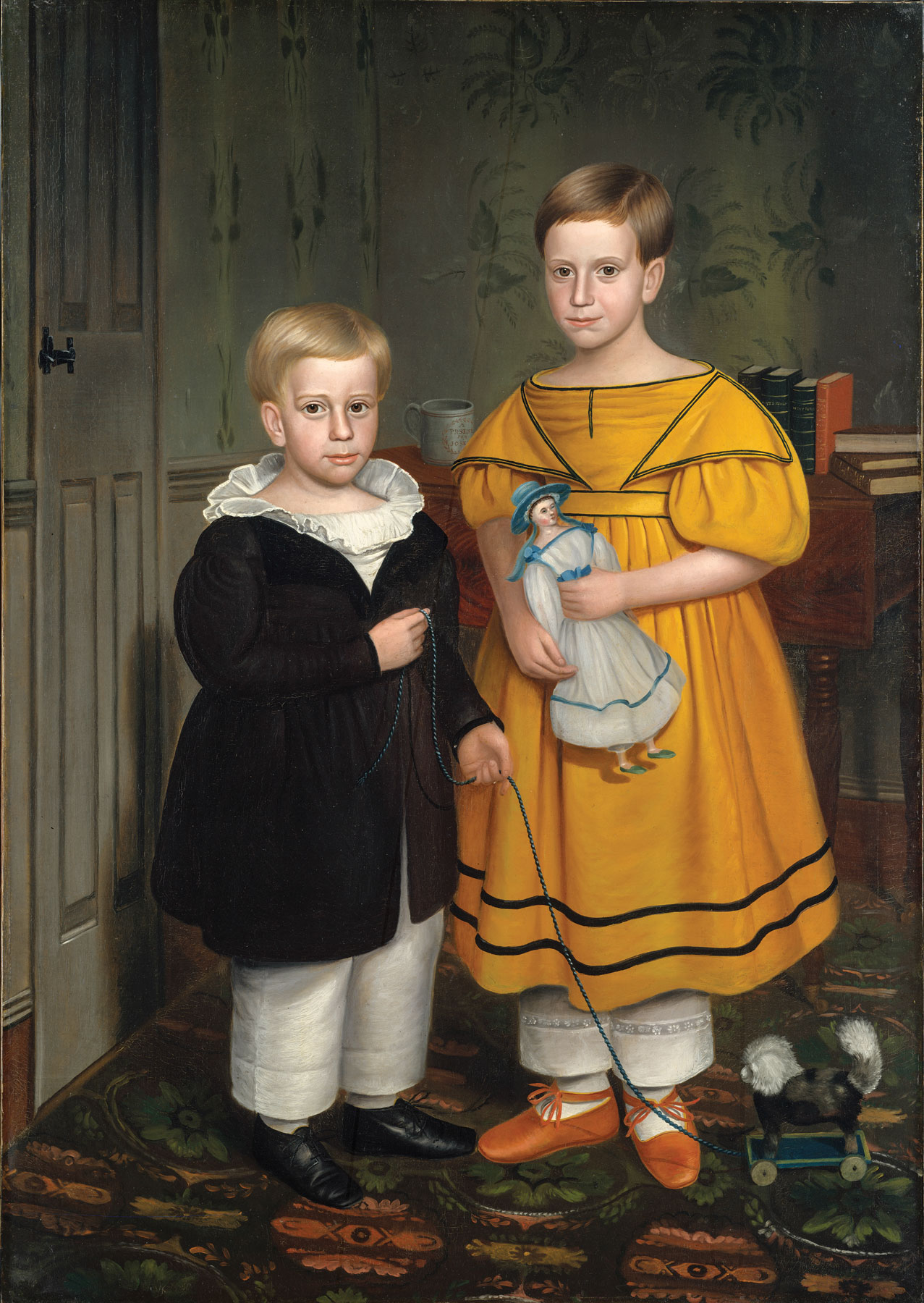 Robert Peckham (1785–1877), attributed, The Raymond Children, probably Mass., ca. 1838. Oil on canvas; 55¼ x 39 inches. Courtesy of The Metropolitan Museum of Art, New York, N.Y., USA; Gift of Edgar William and Bernice Chrysler Garbisch (1966.242.27). Image copyright © The Metropolitan Museum of Art. Image source: Art Resource, N.Y.