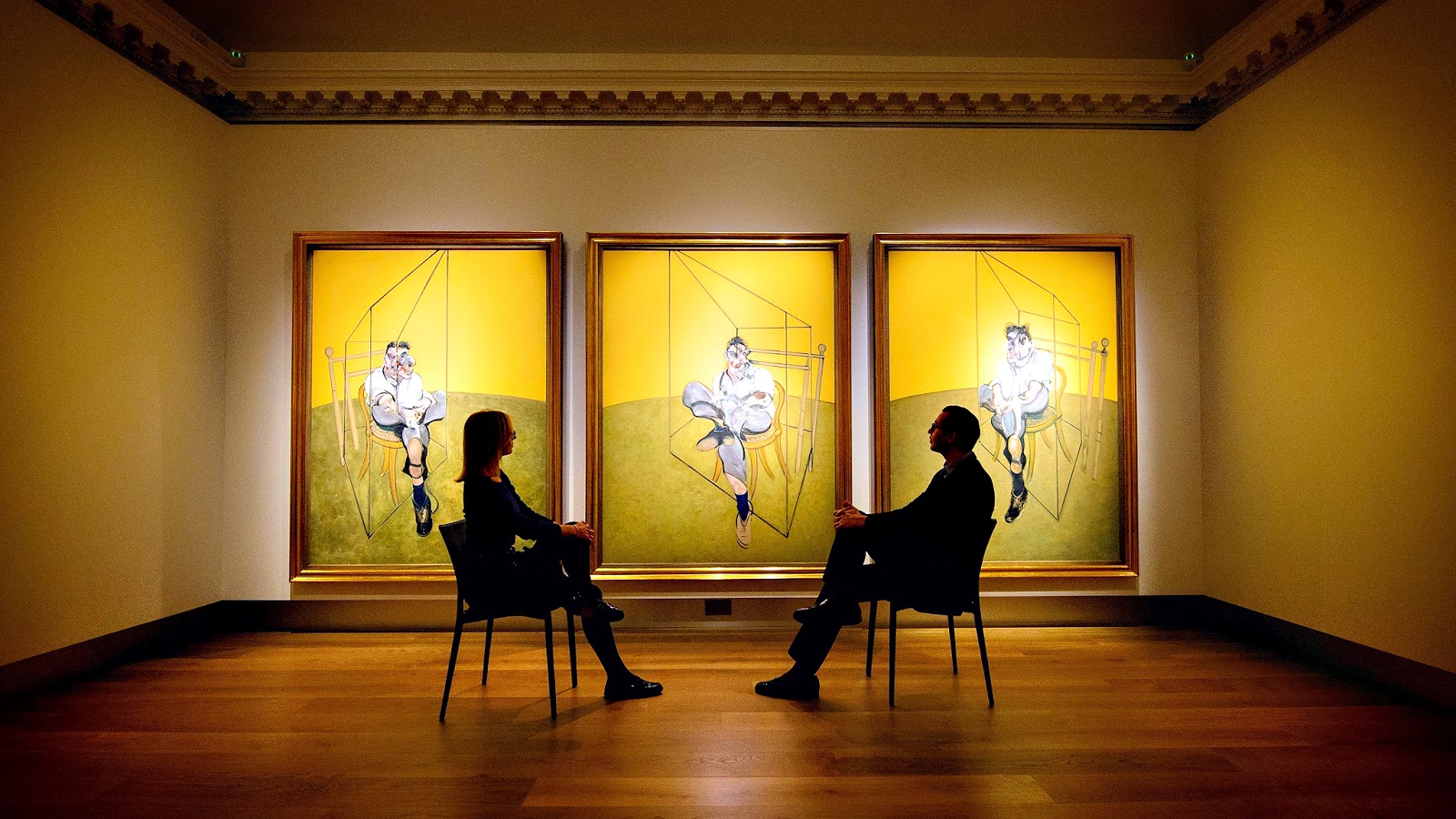 Francis Bacon's triptych of Lucian Freud. Image courtesy of Imgarcade.