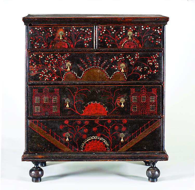 Harvard Chest, Essex County, Massachusetts, 1700–1725. Pine.