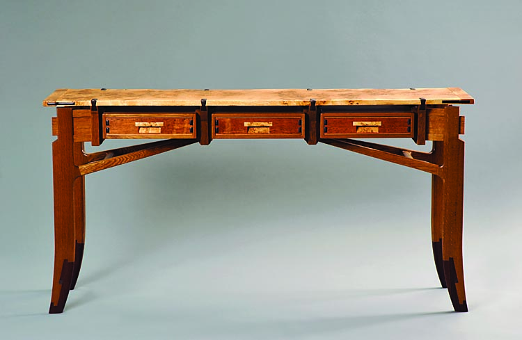 Fig. 10: Bart Niswonger (b. 1974), Ball Side Table, Worthington, Mass., 2012. Ash, maple, cast urethane, paint; 22 x 18 x 24 inches. Collection of the artist; courtesy of Gallery NAGA. Photography by Bart Niswonger.