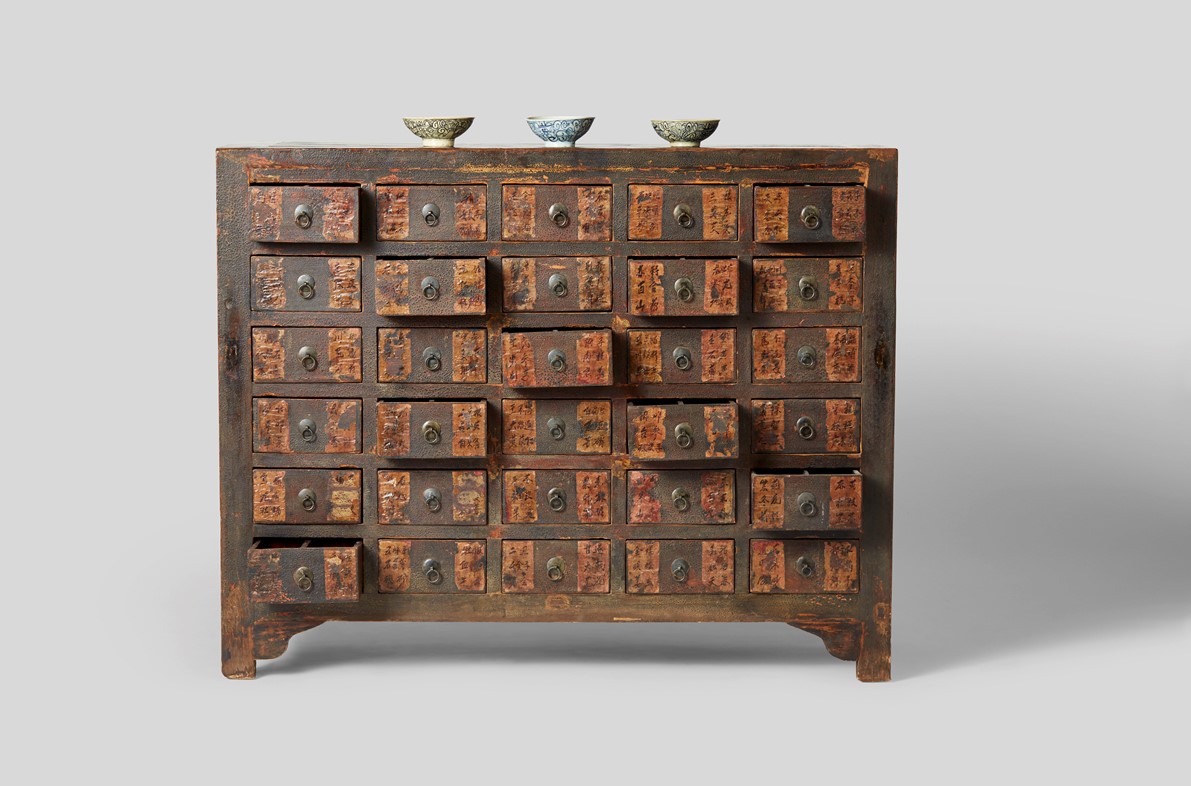 An apothecary chest. Courtesy of Pagoda Red.