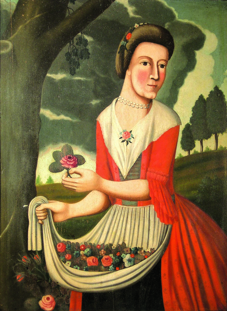 Portrait of Catherine Clinton Heston by her husband, Isaac Heston, circa 1774. See page 156 for more information.